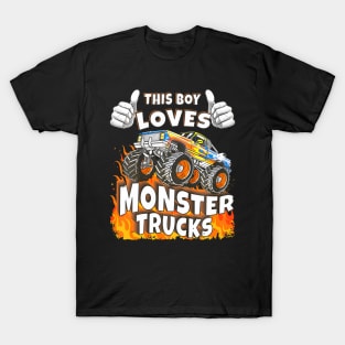 This Boy Loves Monster Trucks T-Shirt